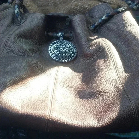 Brighton Brown/Copper Leather Shoulder Bag - Picture 3 of 11